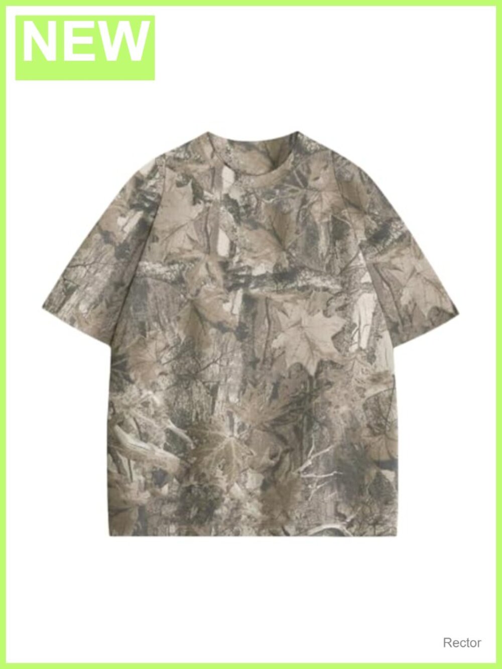 Oversized Camo Shirt Crewneck Maple Leaf Print Tee Y2K Unisex Summer